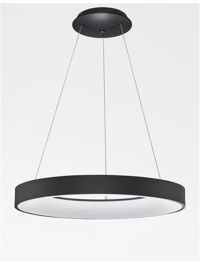 RANDO THIN Sandy Black Aluminium & Acrylic LED 50 Watt 230 Volt 3250Lm 4000K IP20 D: 60 H: 120 cm