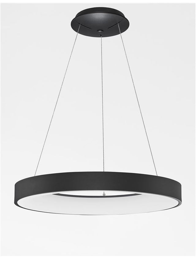 RANDO THIN Sandy Black Aluminium & Acrylic LED 50 Watt 230 Volt 3250Lm 4000K IP20 D: 60 H: 120 cm