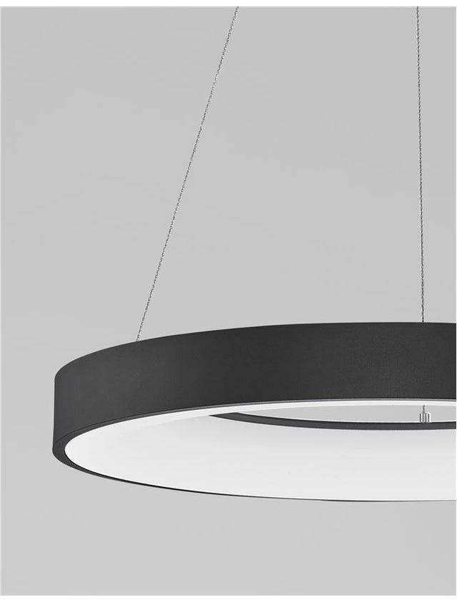 RANDO THIN Sandy Black Aluminium & Acrylic LED 50 Watt 230 Volt 3250Lm 4000K IP20 D: 60 H: 120 cm