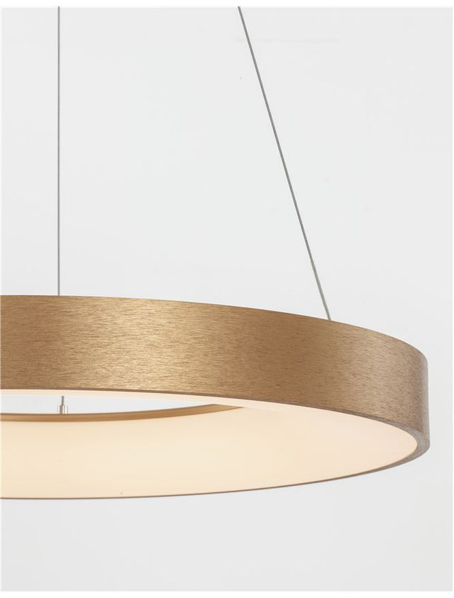 RANDO THIN Brushed Gold Aluminium & Acrylic LED 50 Watt 230 Volt 3250Lm 3000K IP20 D: 60 H: 120 cm