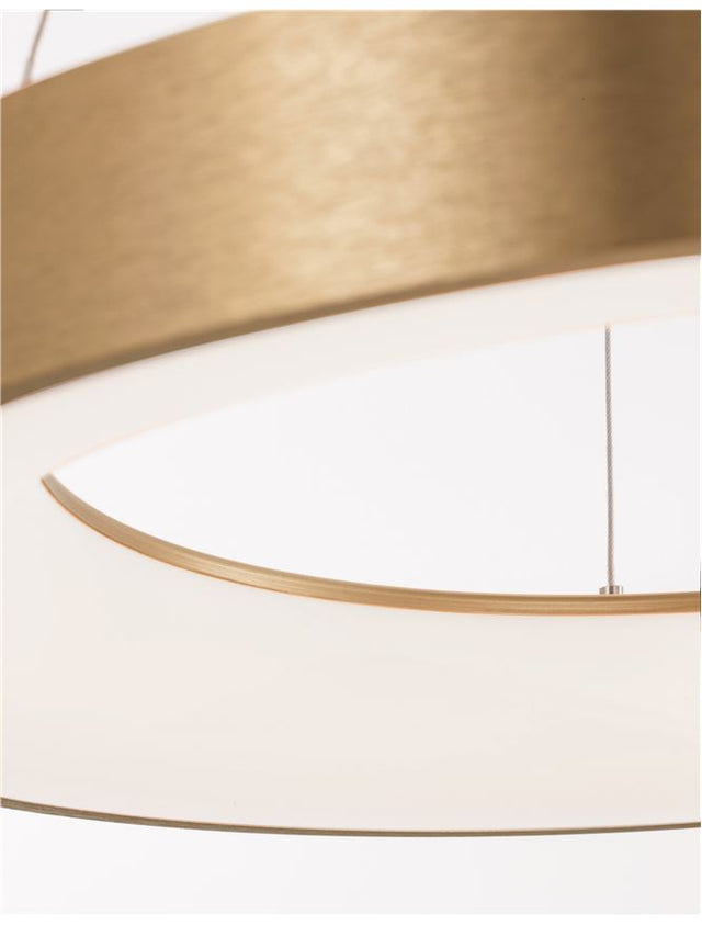 RANDO THIN Brushed Gold Aluminium & Acrylic LED 50 Watt 230 Volt 3250Lm 3000K IP20 D: 60 H: 120 cm