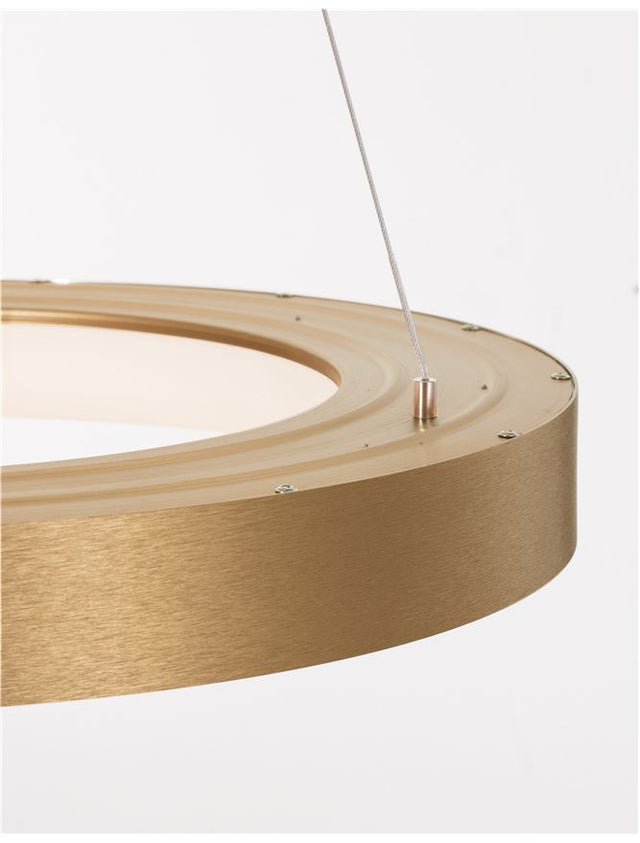 RANDO THIN Brushed Gold Aluminium & Acrylic LED 50 Watt 230 Volt 3250Lm 3000K IP20 D: 60 H: 120 cm