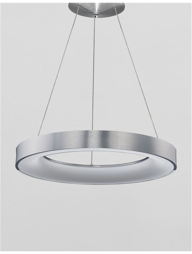 RANDO THIN Brushed Silver Aluminium & Acrylic LED 50 Watt 230 Volt 3250Lm 3000K IP20 D: 60 H: 120 cm