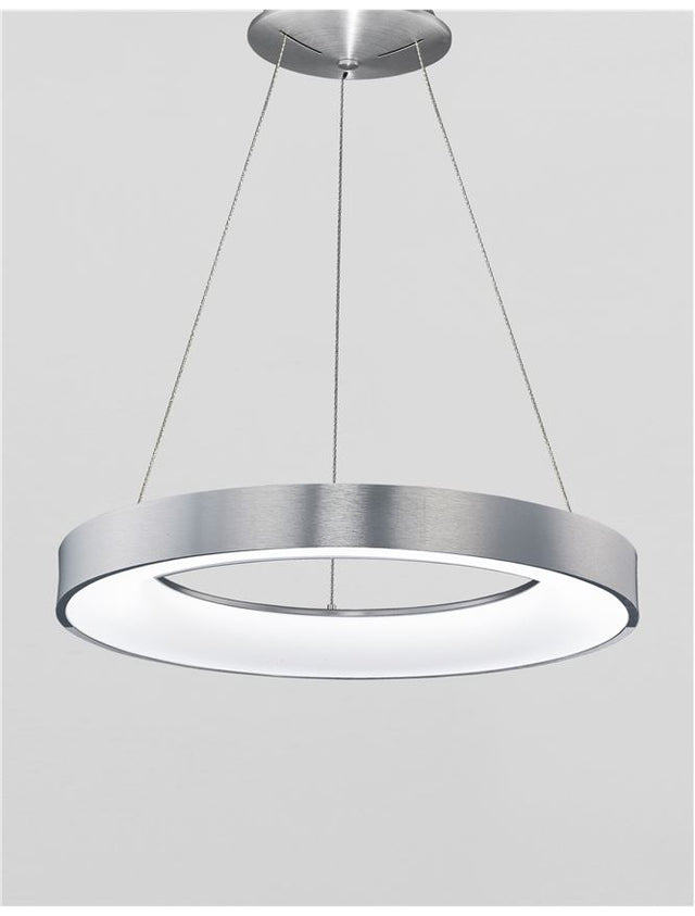 RANDO THIN Brushed Silver Aluminium & Acrylic LED 50 Watt 230 Volt 3250Lm 3000K IP20 D: 60 H: 120 cm