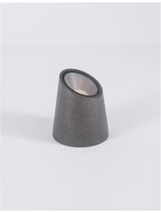 FOX Dark Gray Sandstone Glass Diffuser LED GU10 1x7 Watt IP65 100-240 Volt Bulb Excluded
D: 14 H: 16 cm