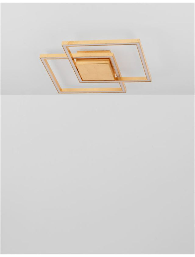BILBAO Golden Leaf Aluminium & Acrylic LED 25 Watt 230 Volt 1600Lm 3000K IP20 L: 46 W: 46 H: 6.5 cm