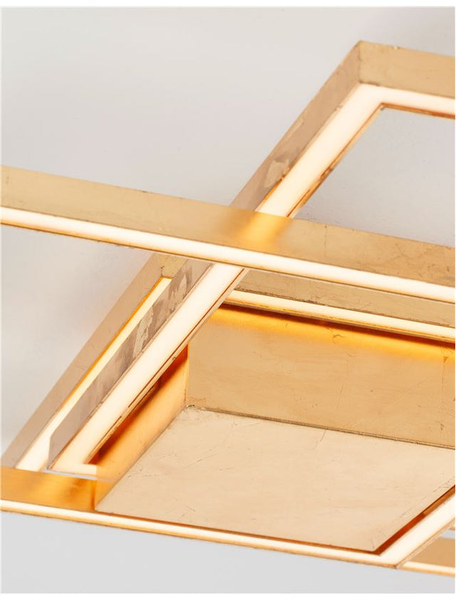 BILBAO Golden Leaf Aluminium & Acrylic LED 42 Watt 230 Volt 2650Lm 3000K IP20 L: 56 W: 56 H: 8.5 cm