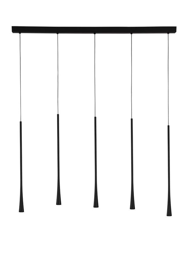 GOCCIO Black Aluminium & Steel
Black Fabric Wire
LED 38 Watt 230 Volt
1301Lm 3000K IP20
L: 110 W: 4.5 H1: 60 H2: 160 cm Adjustable Height