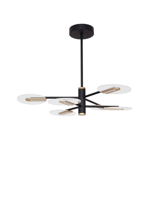 GENTI Black & G old Aluminium & Acrylic LED 42 Watt 230 Volt 2680Lm 3000K IP20 D: 79 H: 63 cm