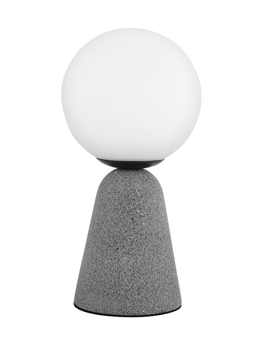 ZERO Gray Concrete & Opal Glass LED G9 1x5 Watt 230 Volt IP20 Bulb Excluded D: 10 H: 20 cm