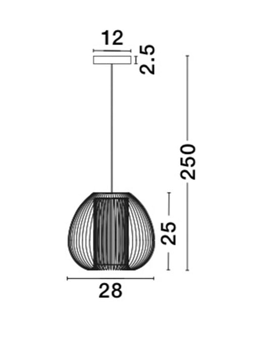 DESIRE Gray Aluminium LED E27 1x12 Watt 230 Volt IP20 Bulb Excluded D: 28 H1: 25 H2: 250 cm
