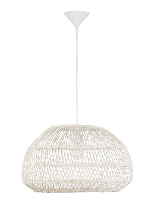 MELODY Natural Ratan Black Fabric Wire & Base LED E27 1x12W IP20 Bulb Excluded D: 50.5 H1: 30 H2: 250 cm