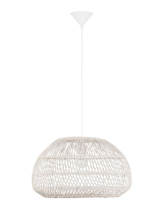 MELODY Natural Ratan Black Fabric Wire & Base LED E27 1x12W IP20 Bulb Excluded D: 50.5 H1: 30 H2: 250 cm