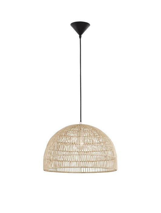 MELODY Natural Ratan Black Fabric Wire & Base LED E27 1x12W IP20 Bulb Excluded D: 40 H1: 25 H2: 250 cm