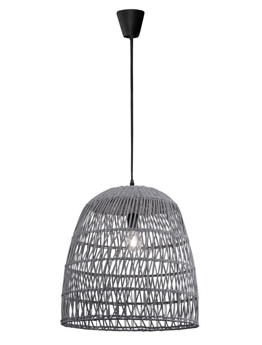 DESTIN Pendant light, Iron & Rattan, Grey colour, D:46.5*46*250