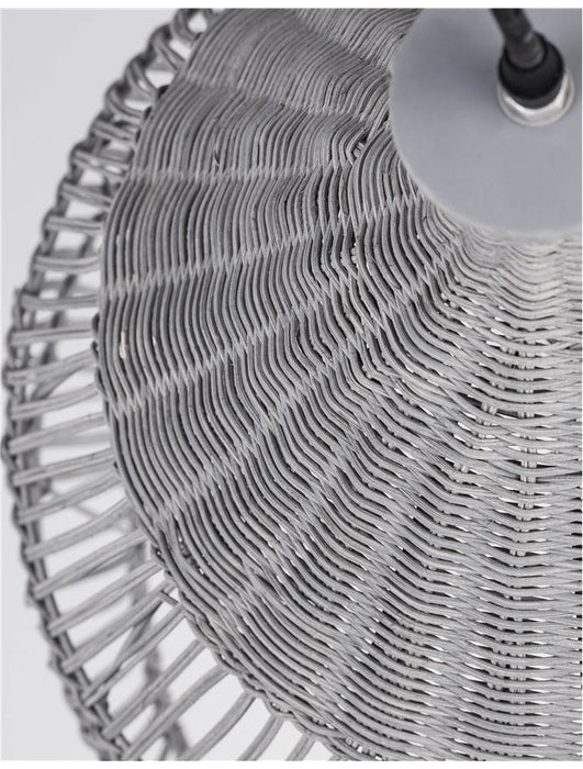 DESTIN Pendant light, Metal & Rattan, Grey colour, D:42*54.5*250