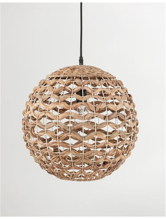 GRIFFIN Pendant light, Iron &Water Hyacinth, Natural colour, D:50.546*250