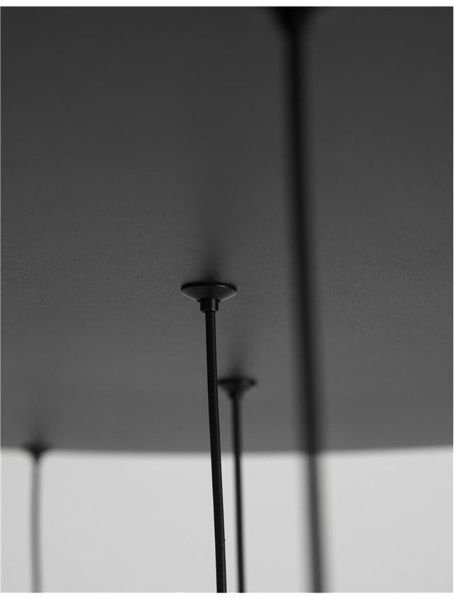 GIONO Sandy Black Aluminium & Acrylic LED 12x3 Watt 230 Volt 2280Lm 3000K IP20 D: 50 H1: 51 H2: 230 cm