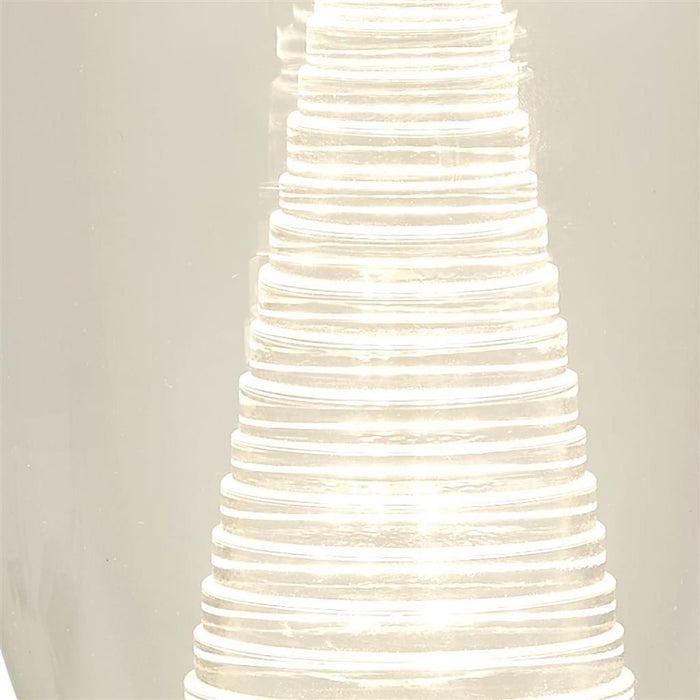 CYCLONE 1LT TABLE LAMP WITH CLEAR GLASS