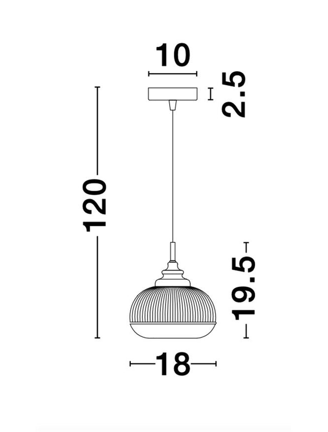 MOND Satin Gold Metal Clear Glass LED E14 1x5 Watt 230 Volt IP20 Bulb Excluded D: 18 H: 120 cm