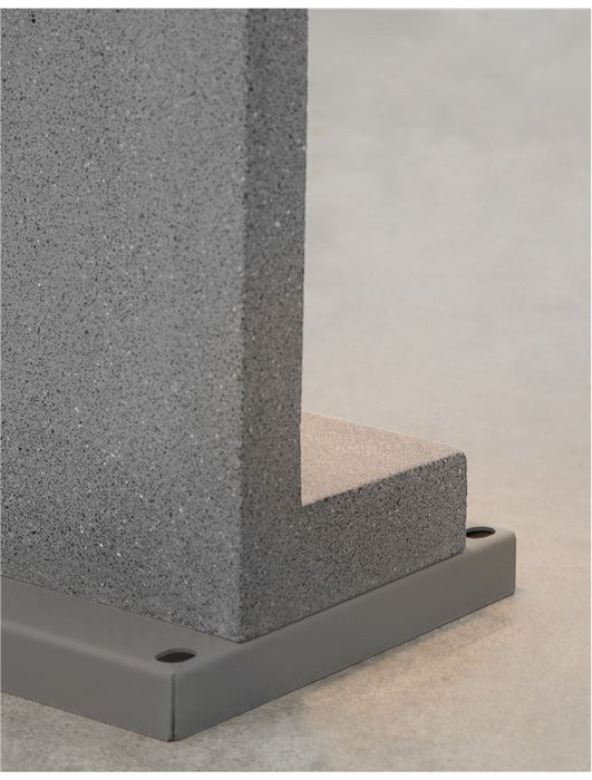 GRANTE Gray Concrete & Aluminium LED GU10 2x10 Watt IP65 100-240 Volt Bulb Excluded
L: 20 W: 12 H: 60 cm