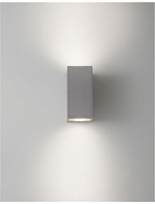 FUENTO Gray Concrete Glass Diffuser LED GU10 2x7 Watt IP65 100-240 Volt Bulb Excluded
Light Up & Down L: 8.6 W: 10 H: 18 cm