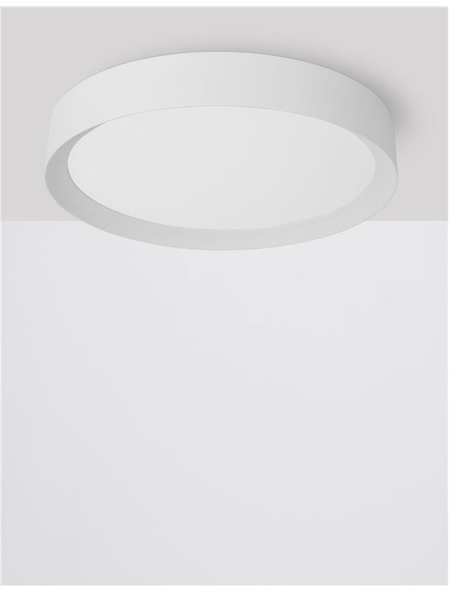 LUTON Sandy White Aluminium Matt White Acrylic Diffuser LED 47 Watt 230 Volt 3525Lm 3000K IP20 D: 55 H: 8.5 cm