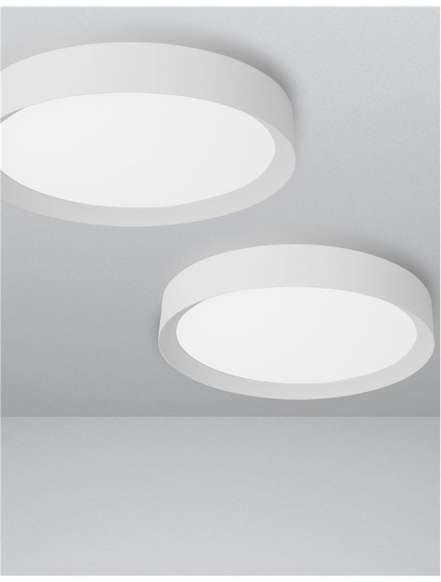 LUTON Sandy White Aluminium Matt White Acrylic Diffuser LED 47 Watt 230 Volt 3525Lm 3000K IP20 D: 55 H: 8.5 cm