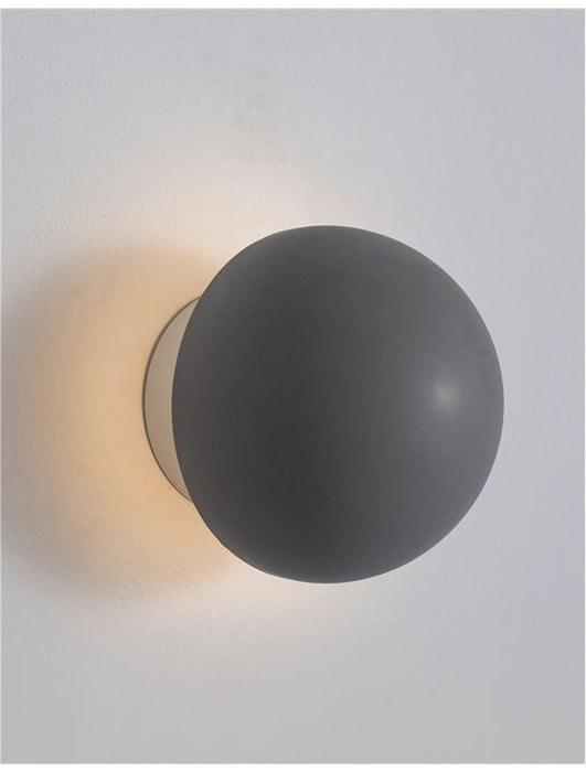NETUNE Gray Concrete & White Alumimium LED 6 Watt 220-240 Volt 160Lm 3000K IP20 D: 11 W: 9.6 H: 7.5 cm