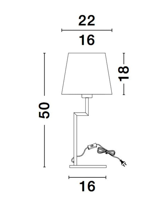SAVONA Sandy Black Aluminium LED E27 1x12 Watt 230 Volt IP20 Bulb Excluded D: 16 W: 11 H1: 18 H2: 50 cm