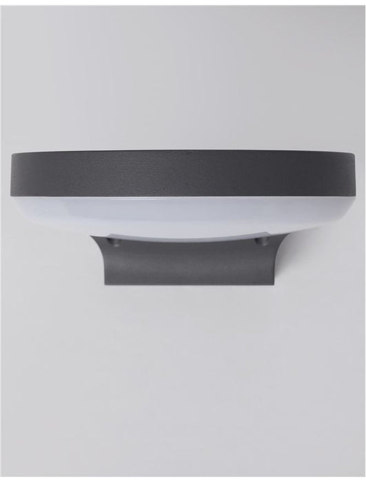 ENZI Dark Gray Aluminium Acrylic Diffuser LED 17 Watt 1050Lm 3000K CRI>80 100-240 Volt Beam Angle 180° IP54 D: 18 W: 18 H: 7 cm