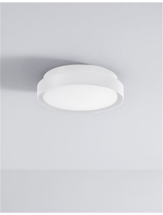 OLIVER Sandy White Aluminium Acrylic Diffuser LED 20 Watt 1550Lm 3000K CRI>80 100-240 Volt 50Hz Beam Angle 92°  IP65 D: 27 H: 7 cm