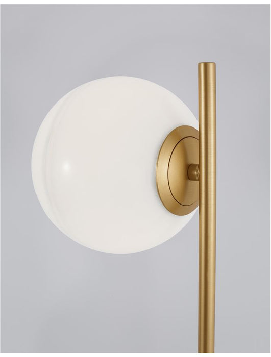 CANTONA White Opal Glass Brass Gold & Marble LED G9 1x5 Watt 230 Volt IP20 Bulb Excluded L: 22 H: 56 cm