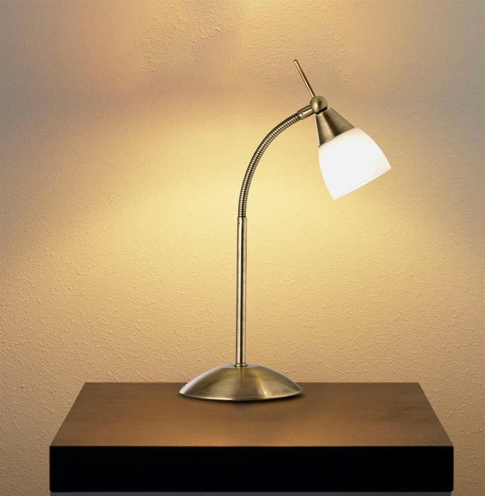 TOUCH LAMP AB TABLE LAMP - WHITE GLASS