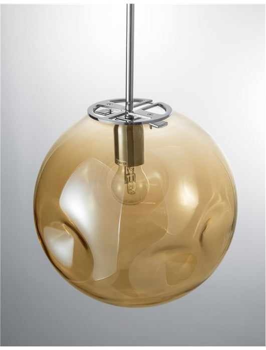 MAYAN Chrome Metal Champagne Glass LED E27 1x12 Watt 230 Volt IP20 Bulb Excluded D: 30 H1: 53 H2: 120 cm