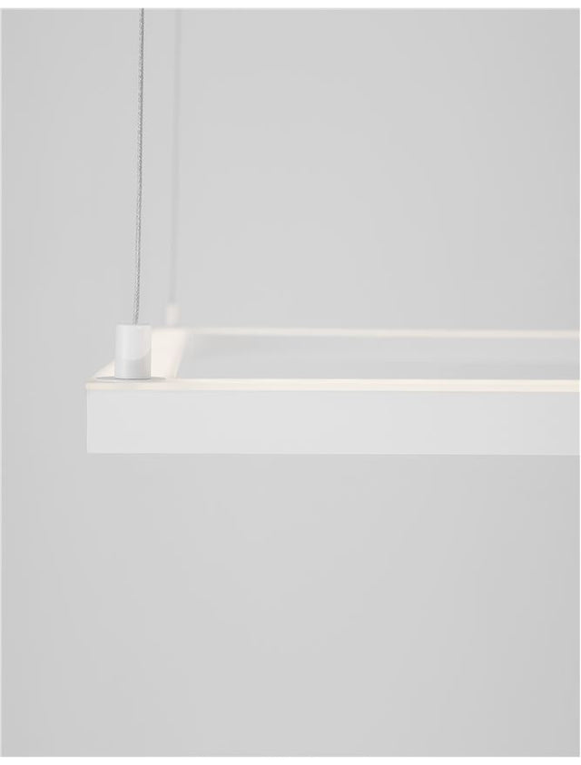 ETERNA Dimmable Sandy White Aluminium & Acrylic LED 50 Watt 230 Volt 3818Lm 3000K IP20 L: 100 H: 120 cm