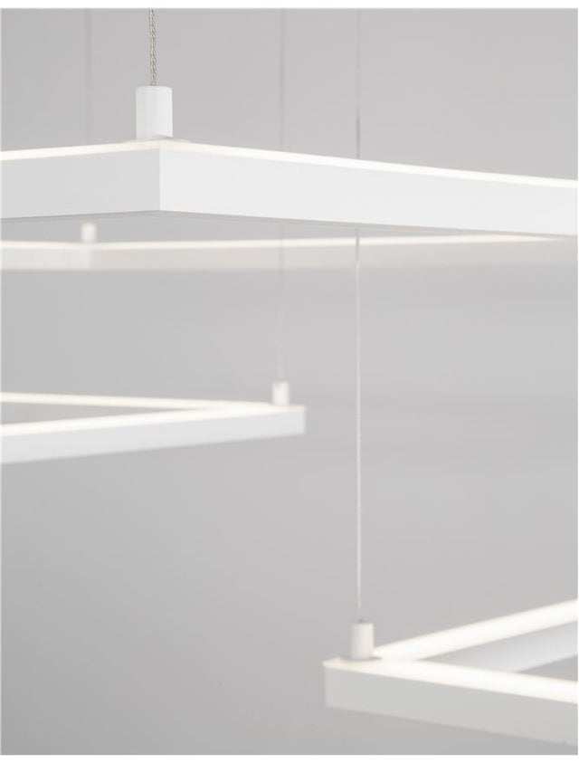 ETERNA Dimmable Sandy White Aluminium & Acrylic LED 50 Watt 230 Volt 3818Lm 3000K IP20 L: 100 H: 120 cm
