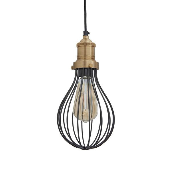 Industville Orlando Vintage Balloon Cage Pendant Light