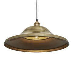Industville Brooklyn Vintage Giant Hat Metal Lampshade - Brass - 21 inch