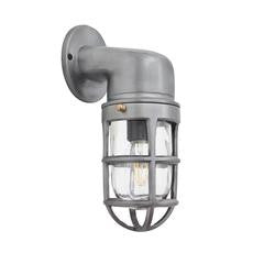 Industville Vintage Industrial Cage Bulkhead Wall Light Sconce with Glass 30cm