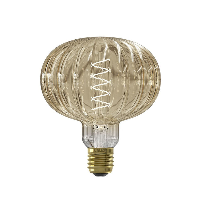 LED Gold Ribbed Organic E27 Bulb