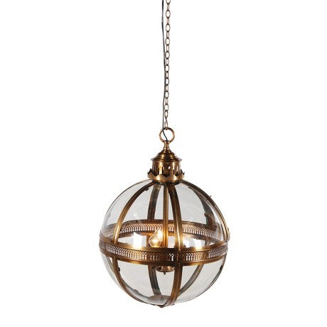 Antique Bronze Glass Ball Light