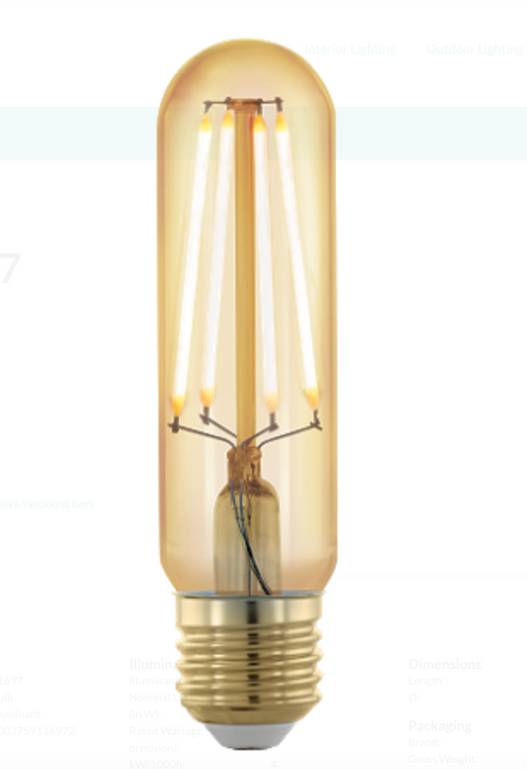 bulb-E27-LED T32 4W amber 1700K 1pcs