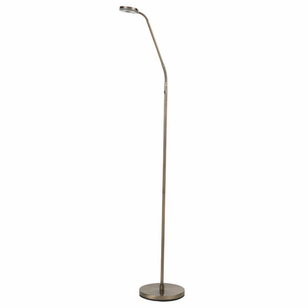8W LED 650Lm DIMMABLE ANTIQUE BRASS FLOOR LAMP