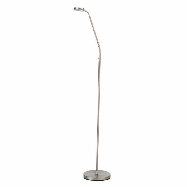 8W LED 650Lm DIMMABLE SATIN NICKEL FLOOR LAMP