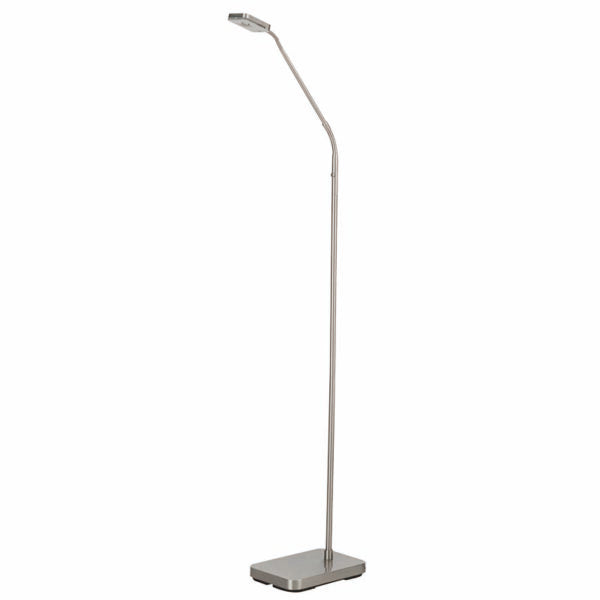 8W LED 650Lm Dimmable Floor Lamp Satin Nickel