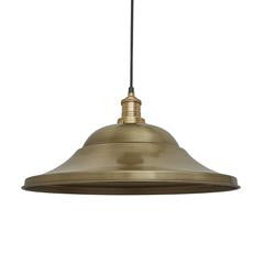 Industville Brooklyn Vintage Giant Hat Metal Lampshade - Brass - 21 inch