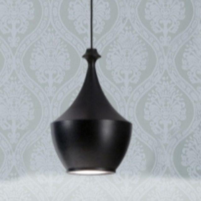 L3 SOSPENSIONE CERAMICA NERO MATT E27