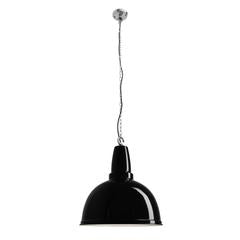 Industville Large Retro Industrial Metal Pendant Bar Light - Black - 17 inch