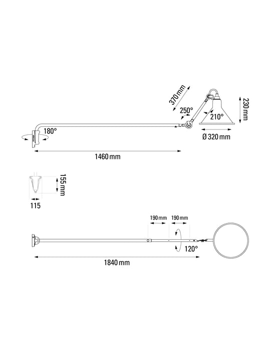 Lampe Gras N°213 XL Indoor